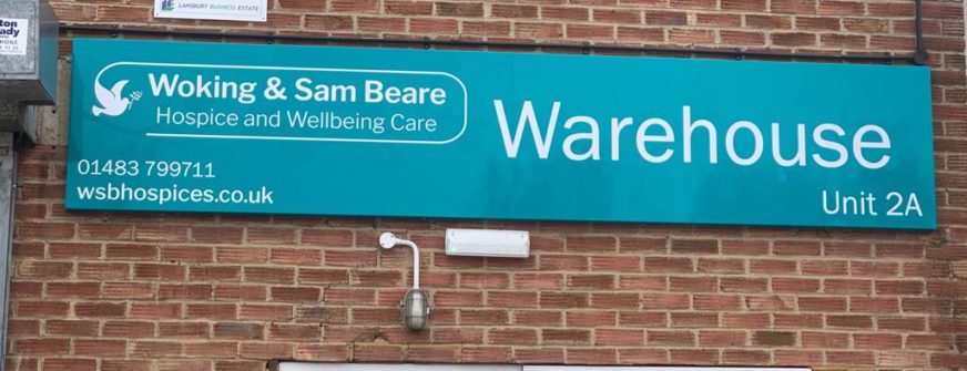 The warehouse opening for donations - Woking & Sam Beare Hospices
